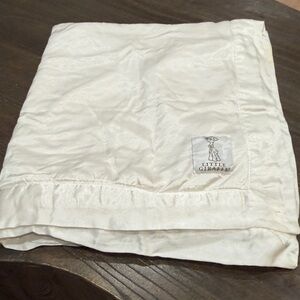 Little Giraffe Ivory Satin Blanket